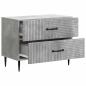 Preview: Nachttisch Betongrau 62 x 34,5 x 47,5 cm Holzwerkstoff