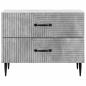 Preview: Nachttisch Betongrau 62 x 34,5 x 47,5 cm Holzwerkstoff