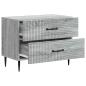 Preview: Nachttisch Graues Sonoma 62 x 34,5 x 47,5 cm Holzwerkstoff