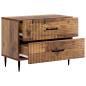 Preview: Nachttisch Altholz 62 x 34,5 x 47,5 cm Holzwerkstoff