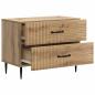 Preview: Nachttisch Artisan-Eiche 62 x 34,5 x 47,5 cm Holzwerkstoff