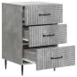 Preview: Nachttisch Betongrau 43 x 41 x 66,5 cm Holzwerkstoff