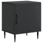 Preview: Nachttisch Schwarz 43 x 34,5 x 50 cm Holzwerkstoff
