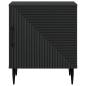 Preview: Nachttisch Schwarz 43 x 34,5 x 50 cm Holzwerkstoff