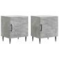 Preview: Nachttisch 2 stk. Betongrau 43 x 34,5 x 50 cm Holzwerkstoff