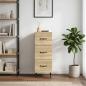 Preview: ARDEBO.de - Schubladenschrank Sonoma-Eiche 33 x 34,5 x 89,5 cm