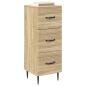 Preview: Schubladenschrank Sonoma-Eiche 33 x 34,5 x 89,5 cm