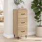 Preview: Schubladenschrank Sonoma-Eiche 33 x 34,5 x 89,5 cm