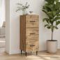 Preview: ARDEBO.de - Schubladenschrank 33 x 34,5 x 89,5 cm Holzwerkstoff