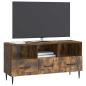 Preview: TV-Schränk Geräucherte Eiche 102 x 34,5 x 50 cm Holzwerkstoff