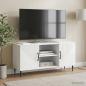 Preview: ARDEBO.de - TV-Schränk Hochglanz Weiß 102 x 34,5 x 50 cm Holzwerkstoff