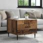 Preview: ARDEBO.de - Couchtisch mit Schubladen Altholz 49 x 50 x 40 cm Holzwerkstoff