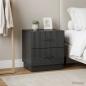 Preview: Nachttisch 2 stk. Schwarz 43 x 34,5 x 44,5 cm Holzwerkstoff