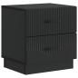 Preview: Nachttisch 2 stk. Schwarz 43 x 34,5 x 44,5 cm Holzwerkstoff