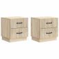 Preview: Nachttisch 2 stk. Sonoma-Eiche 43 x 34,5 x 44,5 cm