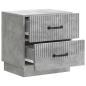 Preview: Nachttisch Betongrau 43 x 34,5 x 44,5 cm Holzwerkstoff