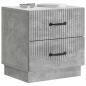 Preview: Nachttisch 2 stk. Betongrau 43 x 34,5 x 44,5 cm Holzwerkstoff