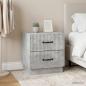 Preview: Nachttisch 2 stk. Betongrau 43 x 34,5 x 44,5 cm Holzwerkstoff