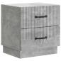 Preview: Nachttisch 2 stk. Betongrau 43 x 34,5 x 44,5 cm Holzwerkstoff