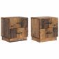 Preview: Nachttisch 2 stk. Altholz 43 x 34,5 x 44,5 cm Holzwerkstoff