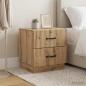 Preview: Nachttisch 2 stk. Artisan-Eiche 43 x 34,5 x 44,5 cm