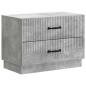 Preview: Nachttisch Betongrau 62 x 34,5 x 44,5 cm Holzwerkstoff