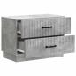 Preview: Nachttisch Betongrau 62 x 34,5 x 44,5 cm Holzwerkstoff