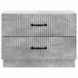 Preview: Nachttisch Betongrau 62 x 34,5 x 44,5 cm Holzwerkstoff