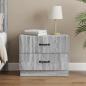 Preview: ARDEBO.de - Nachttisch Sonoma-Grau 62 x 34,5 x 44,5 cm Holzwerkstoff