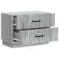 Preview: Nachttisch Sonoma-Grau 62 x 34,5 x 44,5 cm Holzwerkstoff