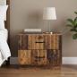 Preview: ARDEBO.de - Nachttisch Altholz 62 x 34,5 x 44,5 cm Holzwerkstoff