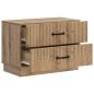 Preview: Nachttisch Artisan-Eiche 62 x 34,5 x 44,5 cm Holzwerkstoff