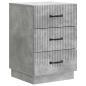 Preview: Nachttisch Betongrau 43 x 41 x 63,5 cm Holzwerkstoff