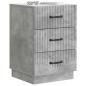 Preview: Nachttisch Betongrau 43 x 41 x 63,5 cm Holzwerkstoff