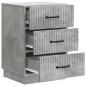 Preview: Nachttisch Betongrau 43 x 41 x 63,5 cm Holzwerkstoff
