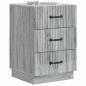 Preview: Nachttisch Graues Sonoma 43 x 41 x 63,5 cm Holzwerkstoff