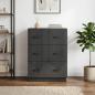 Preview: Schubladenschrank Schwarz 66 x 34,5 x 87 cm Holzwerkstoff