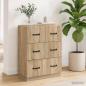 Preview: ARDEBO.de - Schubladenschrank Sonoma-Eiche 66 x 34,5 x 87 cm Holzwerkstoff