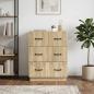 Preview: Schubladenschrank Sonoma-Eiche 66 x 34,5 x 87 cm Holzwerkstoff