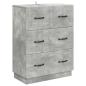 Preview: Schubladenschrank Betongrau 66 x 34,5 x 87 cm Holzwerkstoff