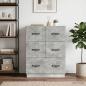 Preview: Schubladenschrank Betongrau 66 x 34,5 x 87 cm Holzwerkstoff