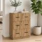 Preview: ARDEBO.de - Schubladenschrank 66 x 34,5 x 87 cm Holzwerkstoff Artisan-Eiche