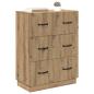 Preview: Schubladenschrank 66 x 34,5 x 87 cm Holzwerkstoff Artisan-Eiche
