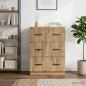 Preview: Schubladenschrank 66 x 34,5 x 87 cm Holzwerkstoff Artisan-Eiche