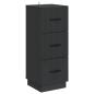 Preview: Schubladenschrank 33 x 34,5 x 87 cm Holzwerkstoff Schwarz