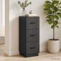 Preview: Schubladenschrank 33 x 34,5 x 87 cm Holzwerkstoff Schwarz