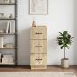 Preview: ARDEBO.de - Schubladenschrank 33 x 34,5 x 87 cm Holzwerkstoff Sonoma-Eiche