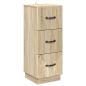 Preview: Schubladenschrank 33 x 34,5 x 87 cm Holzwerkstoff Sonoma-Eiche
