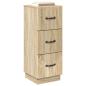 Preview: Schubladenschrank 33 x 34,5 x 87 cm Holzwerkstoff Sonoma-Eiche