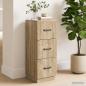 Preview: Schubladenschrank 33 x 34,5 x 87 cm Holzwerkstoff Sonoma-Eiche